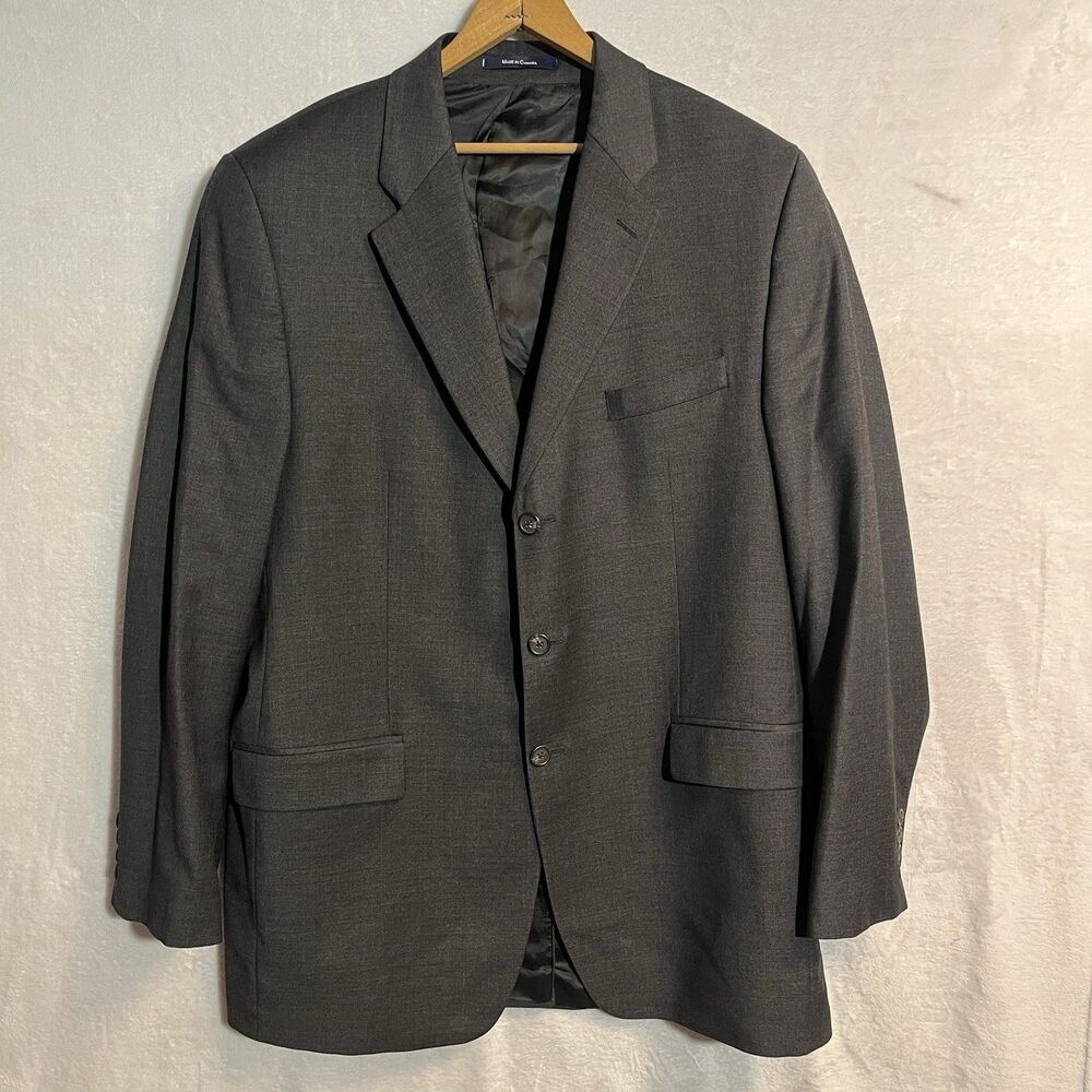 Lauren Ralph Lauren Men’s Blazer Size 44L Gray Wool Silk Cashmere Sport Coat